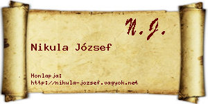 Nikula József névjegykártya
