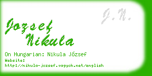 jozsef nikula business card